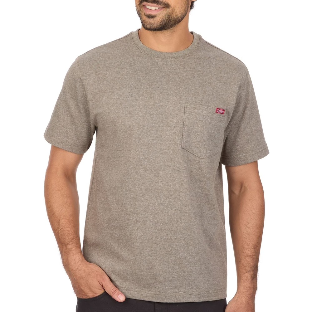 Coleman Mens Short Sleeve Pocket T-Shirt Vetiver Heather L